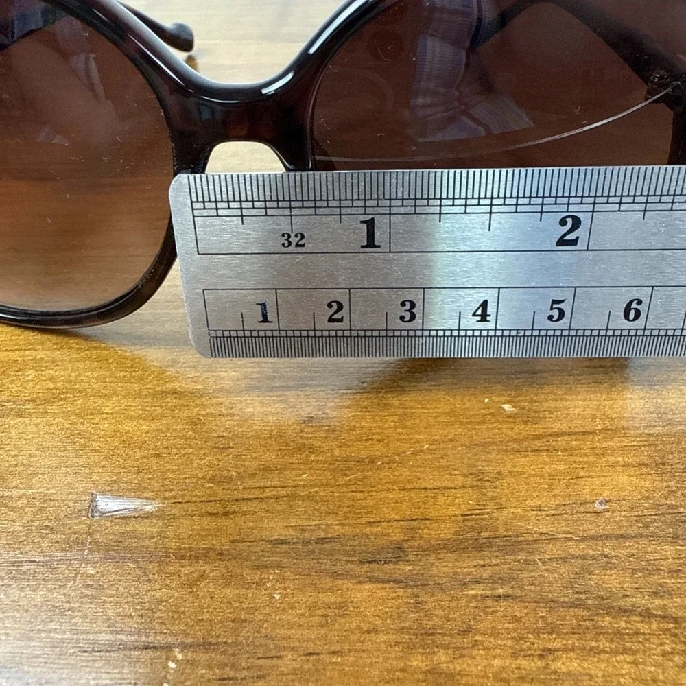 Jessica Simpson Oversized Rectangular Black Brown Tortoise Gold Sunglasses J5686